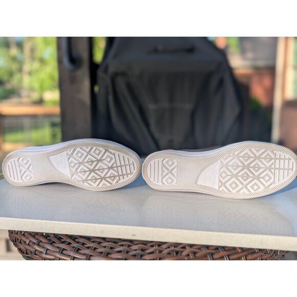 Converse Chuck Taylor AllStar High Top Shoes Mens 8/Womens 10 Black Orange EUC - Picture 7 of 8